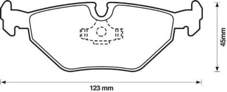 BMW колодки гальмівні задн.E46 318-328 98- Jurid 571960J (фото 1)