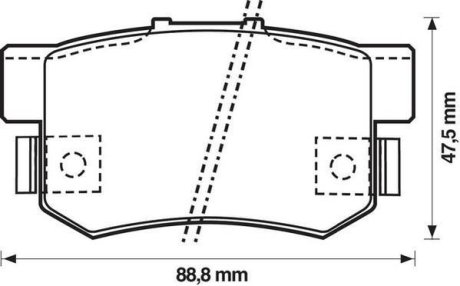 Колодки гальмівні задні Accord 2.2 2.2I16V 11/93- Jurid 572138J