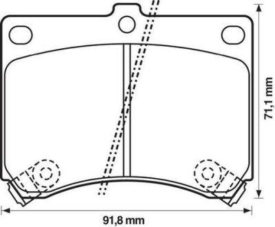 MAZDA гальмівний колодки передні 323 1.9 89-94 Jurid 572146J