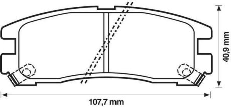 MITSUBISHI колодки гальмівні задні COLT 96-,GALANT 92- Jurid 572186J (фото 1)