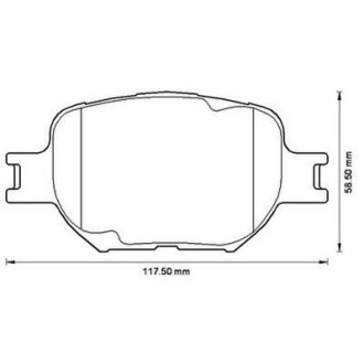 TOYOTA колодки гальм. передн. CHEVROLET Epica, Evanda, Corolla 01-04 Jurid 572517J (фото 1)