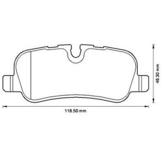 LANDROVER гальмівні колодки задн.Range Rover Sport 05-,Discovery 04- Jurid 572522J