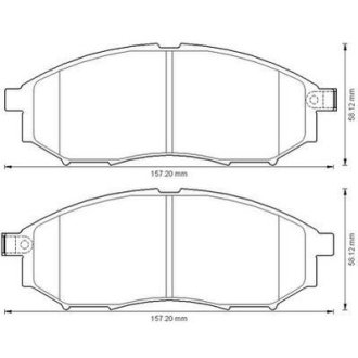 NISSAN Гальмівні колодки передн..Murano,Navara,Pathfinder 05- сист.Sumitomo Jurid 572575J