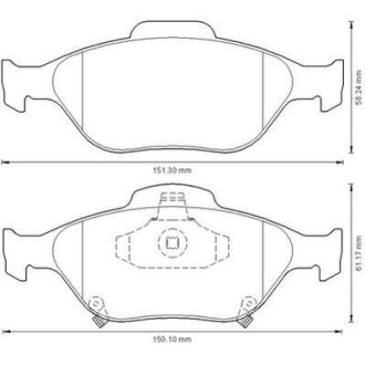 TOYOTA гальмівні колодки передн. Yaris 05- Jurid 572576J