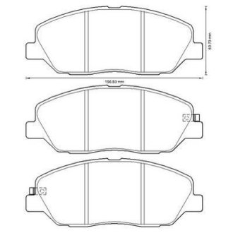 Колодки гальмівні передн. HYUNDAI Santa Fe 06-09 Jurid 572607J