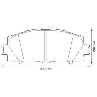 TOYOTAТормозные колодки передн.Yaris 05-,Prius 09- Jurid 572631J (фото 1)