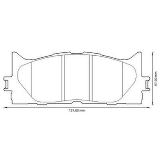 TOYOTA гальмівні колодки передн. Camry V40 06- Jurid 572651J