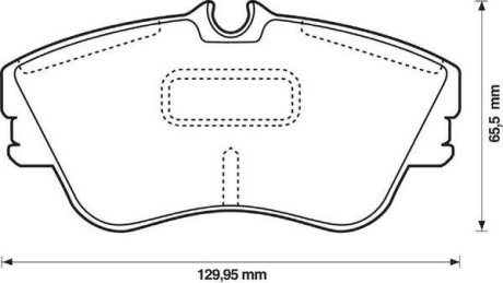 VW Тормозные колодки перед.с датч. T4 00- Jurid 573050J