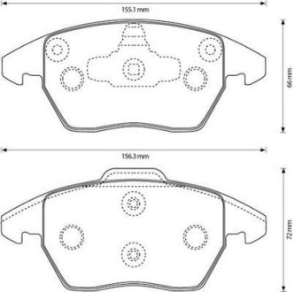 CITROEN гальм.колодки передн.C4 Grand Picasso 06-, Peugeot 207,307, 308 08- Jurid 573134JC