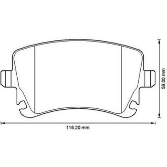 VW гальмівні колодки задн.Audi A4/6/8,T5 03- Jurid 573219J