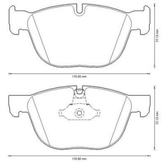 BMW гальмівні колодки передн.X5 E70 07-,F15,85 13-,X 6 E71 08-,F16,86 14- Jurid 573300J (фото 1)