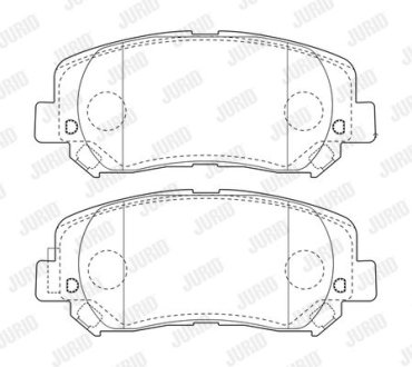 JEEP К-т передн. торми. колодок Cherokee 13- Jurid 573787J (фото 1)