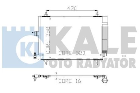 CITROEN Радіатор кондиціонера (конденсатор) BERLINGO 00-, XSARA 98- Kale 243000 (фото 1)