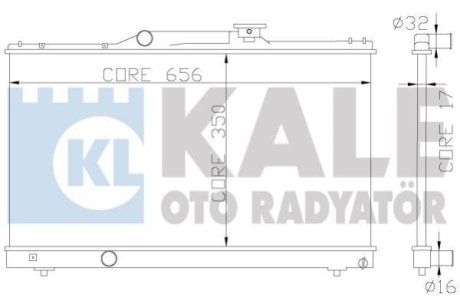 TOYOTA Радіатор охолодження Corolla 1.3/1.6 92- Kale 342325 (фото 1)