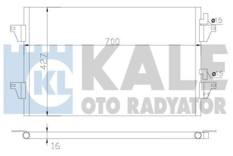 RENAULT Радіатор кондиціонера (конденсатор) Espace IV, Laguna II 01- Kale 342590