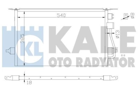 FORD Радіатор кондиціонера (конденсатор) Mondeo II 96- Kale 342880