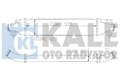 OPEL Інтеркулер Corsa D 1.4/1.7CDTI 06- Kale 345500 (фото 1)