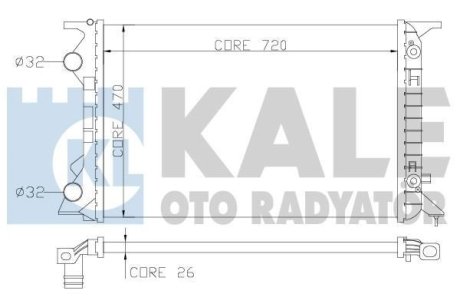 AUDI Радіатор охолодження A4/5/6, Q5 2.0 09-, PORSCHE Kale 353400