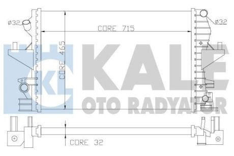 VW Радіатор охолодження двиг. T5 2.5 TDI 03- Kale 354000