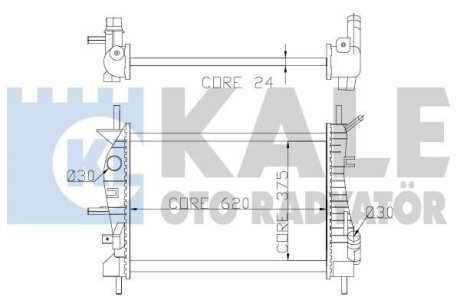 FORD радіатор охолодження Mondeo III 2.0/3.0i/TDCi 00- Kale 356400