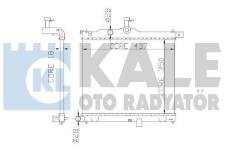 HYUNDAI Радіатор охолодження двиг. i10 1.1/1.1CRDi 08- Kale 358300 (фото 1)