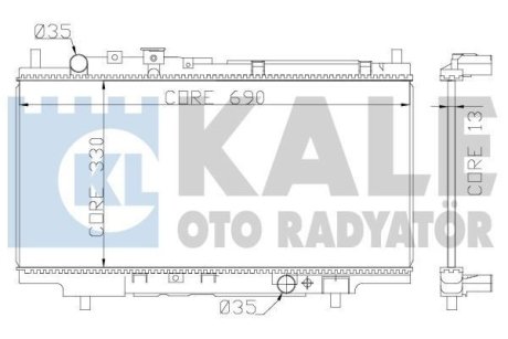 MAZDA Радіатор охолодження 323 C/P/S V 1.3/2.0D 94- Kale 359800