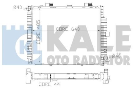 DB радіатор охолодження W210 3.0D/TD 95- Kale 361500 (фото 1)