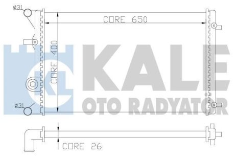 VW радіатор охолодження Audi A3,Seat,Skoda Octavia I,Golf IV,Bora Kale 366400 (фото 1)