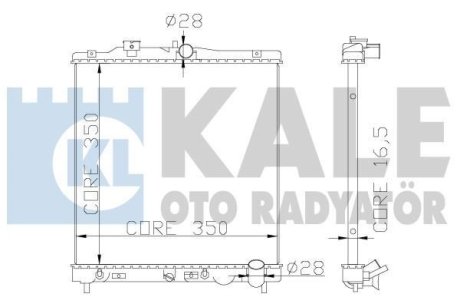 HONDA Радиатор охлаждения Civic V,VI,HR-V 1.3/1.6 91- Kale 368900 (фото 1)