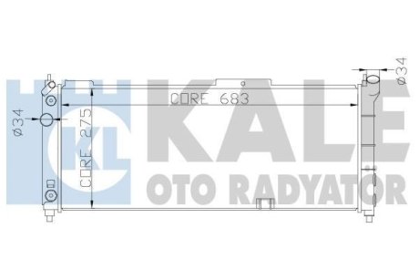 OPEL Радіатор охолодження двиг. Combo, Corsa B 1.2/1.6 Kale 371100