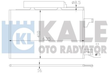 DB Радіатор кондиціонера (конденсатор) W169/245 04- Kale 388000 (фото 1)