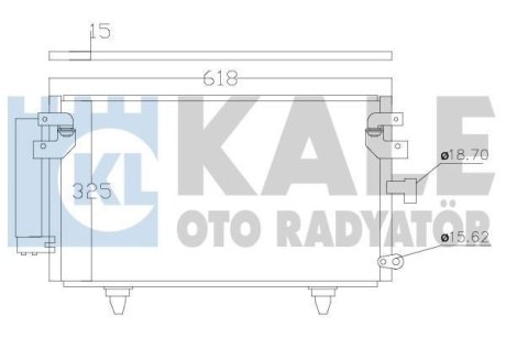 SUBARU Радіатор кондиціонера (конденсатор) Legacy IV, Outback 03- Kale 389900