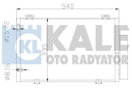 TOYOTA радіатор кондиціонера Yaris 99- Kale 390200