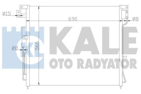 Радиатор кондиционера Nissan Np300 Navara, Pathfinder III OTO RADYATOR Kale 393200