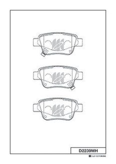 Колодки дискового тормоза KASHIYAMA D2239MH (фото 1)