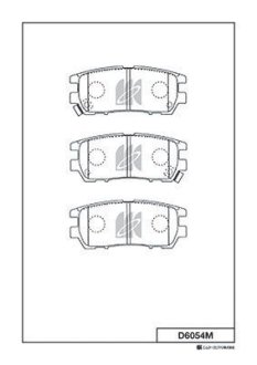 Колодка торм. (MK) KASHIYAMA D6054M (фото 1)