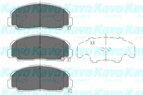 PARTS TOYOTA гальмівні колодки передн. Land Cruiser -96 KAVO KBP1505 (фото 1)