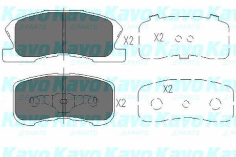 PARTS DAIHATSU Тормозные колодки передн. SIRION 1.0 99- KAVO KBP1508