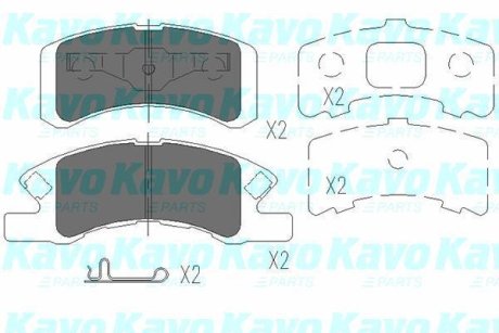 PARTS MITSUBISHI колодки гальм. передн. Space Star 1,0-1,2 12- KAVO KBP1511