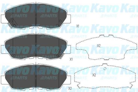 PARTS HONDA Гальмівні колодки передн. Accord 90- KAVO KBP2026