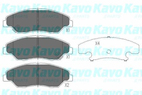 PARTS KIA Гальмівні колодки передние Sportage 2.0 TD 97- KAVO KBP4013