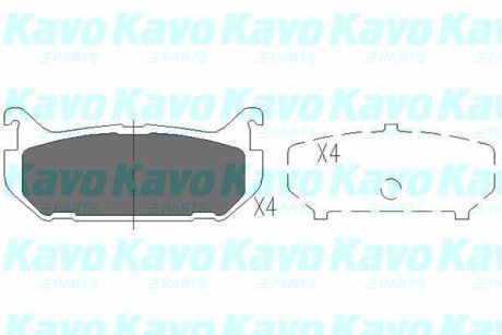 PARTS MAZDA гальмівні колодки задн.626 92-97, Xedos-6 92-96 KAVO KBP4508