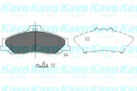 PARTS MAZDA Гальмівні колодки передн. B-serie,BT-50,Ford Ranger 1.8/3.0 96- KAVO KBP4510