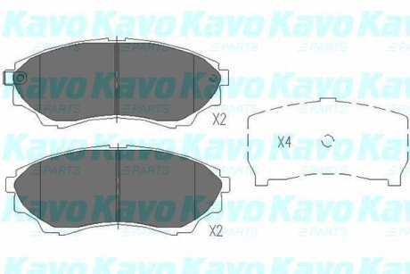 PARTS FORD Гальмівні колодки передн.Ranger,Mazda BT-50 99- KAVO KBP4514