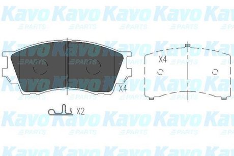 PARTS MAZDA Тормозные колодки передн.Xedos 9 93- KAVO KBP4529 (фото 1)