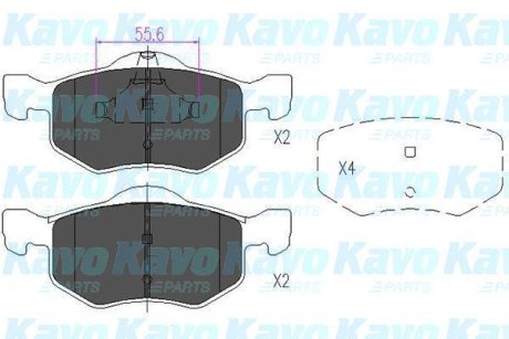 PARTS MAZDA Тормозные колодки передн.Tribute, Ford Maverick 01- KAVO KBP4541 (фото 1)