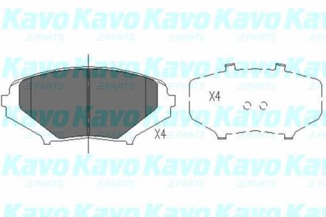 PARTS MAZDA Тормозные колодки передн.RX8 03- KAVO KBP4546