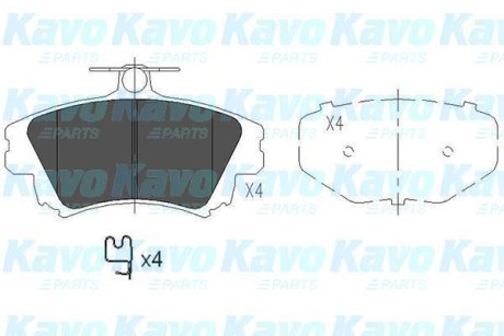 PARTS MITSUBISHI Гальмівні колодки передні Carisma,Colt 95- KAVO KBP5519