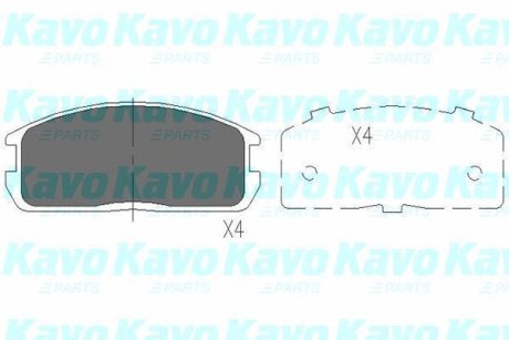 PARTS MITSUBISHI Гальмівні колодки III,IV,Colt II,III,IV 84-96 KAVO KBP5524 (фото 1)