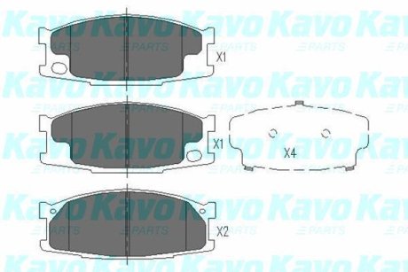 PARTS MITSUBISHI К-т гальмівних колодок передних Canter KAVO KBP5539